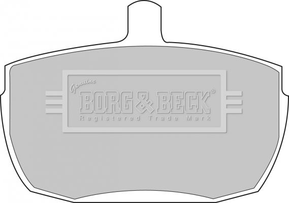 BORG & BECK Комплект тормозных колодок, дисковый тормоз BBP1422